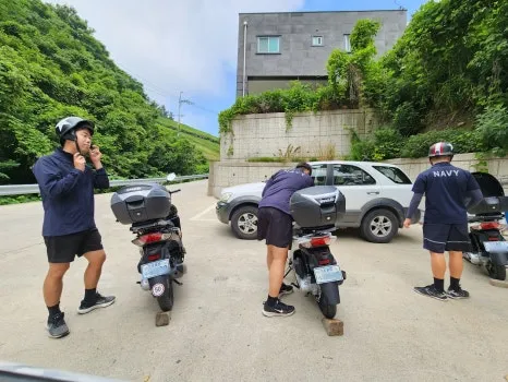 스쿠터 적응 중